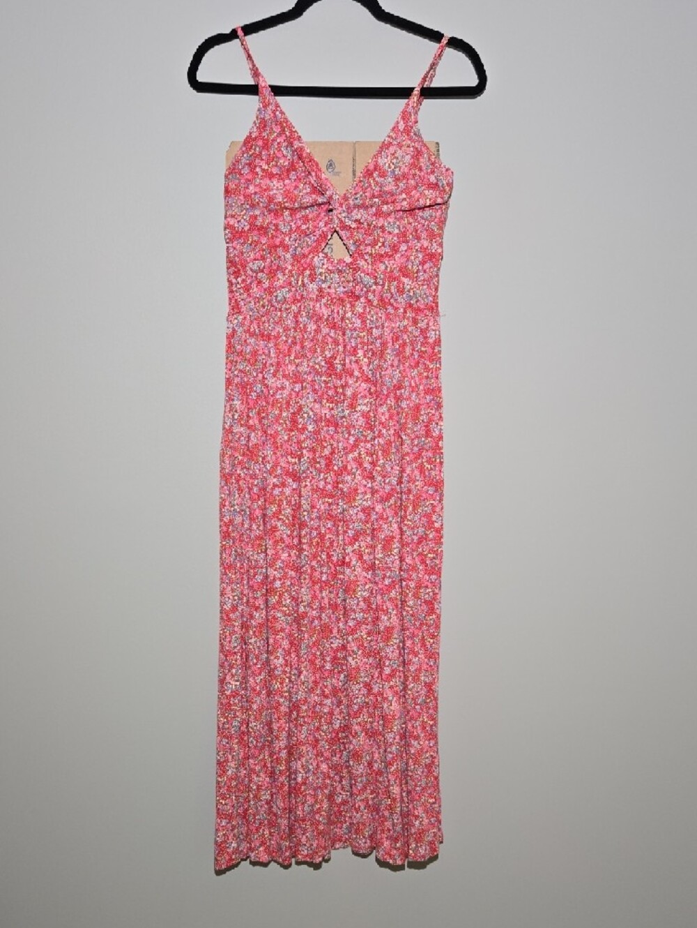 Angie Red Multicolor Smocked Knit Tank - Picture 1 of 5